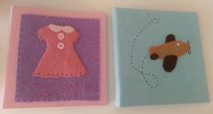 Hand-made canvas photo albums