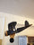 Hand-crafted large wood hanging airplane