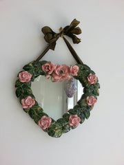 Hand made ceramic heart mirror