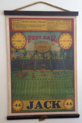 Wood and canvas football art