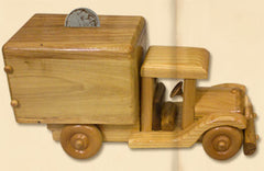 Bank - hand-crafted wood truck