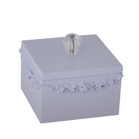 Floral wood jewelry box