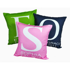 Personalized monogram pillow