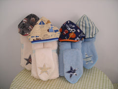 Hooded towel and washcloth set