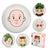Funny face plates - Mr. & Ms.